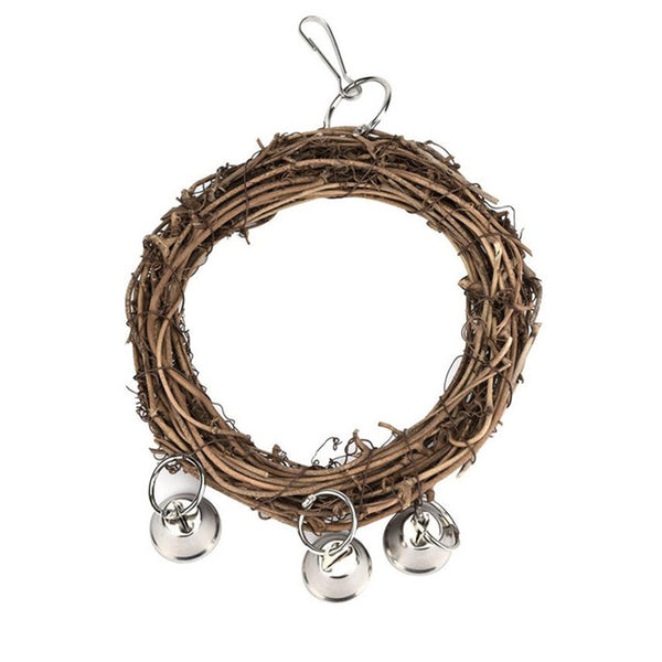 1 Set Rattan Pet Bird Parrot Swing Cage Toy Nature