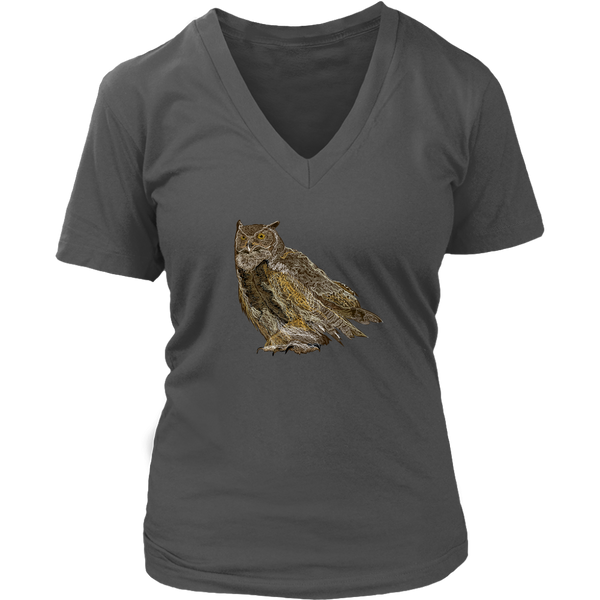 Great Horned Owl Women's V-Neck