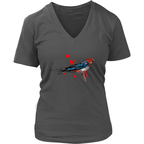 Lesser Striped Swallow Women's V-Neck