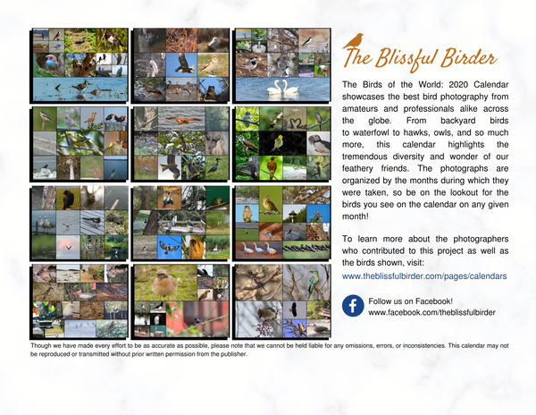The Birds of the World: 2020 Calendar