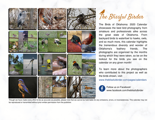 The Birds of Oklahoma: 2020 Calendar