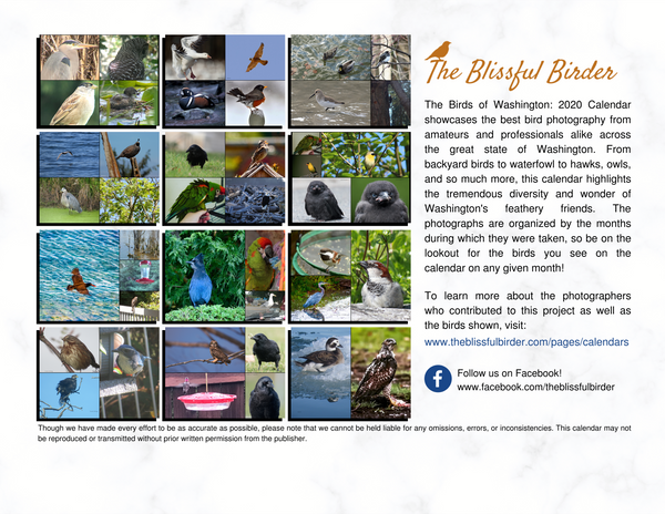 The Birds of Washington: 2020 Calendar