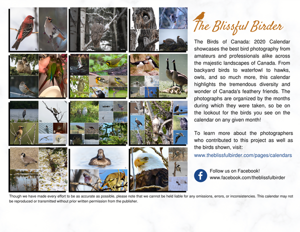 The Birds of Canada: 2020 Calendar