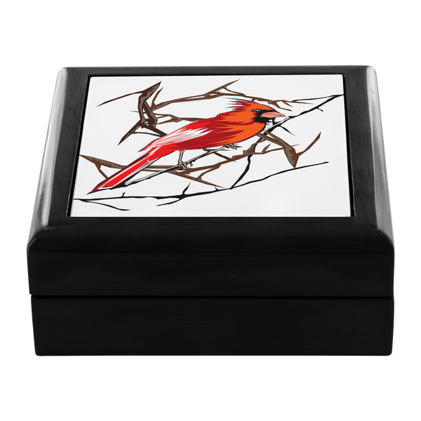 Northern Cardinal Bird Jewelry Box