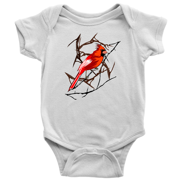 Northern Cardinal Bird Baby Bodysuit