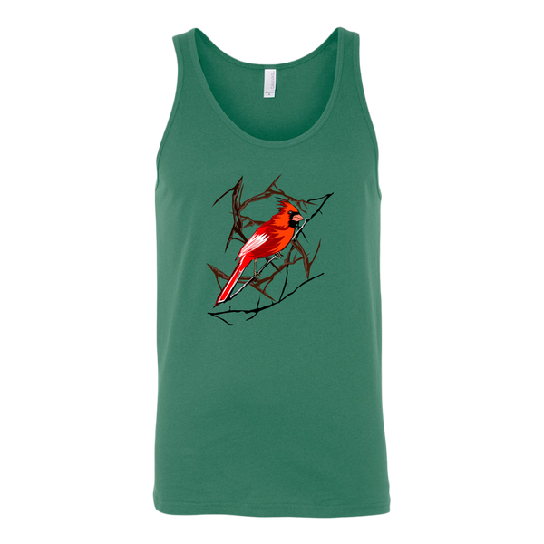 Northern Cardinal Bird Canvas Unisex Tank