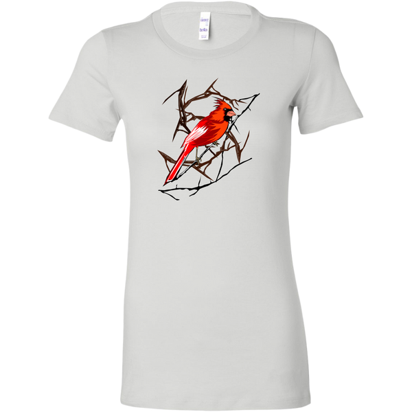 Northern Cardinal Bird Bella Women's Shirt