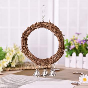 1 Set Rattan Pet Bird Parrot Swing Cage Toy Nature