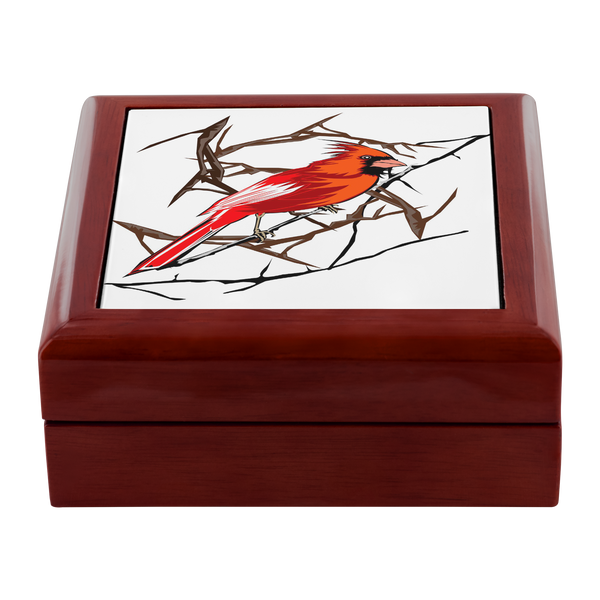 Northern Cardinal Bird Jewelry Box