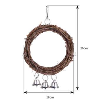 1 Set Rattan Pet Bird Parrot Swing Cage Toy Nature