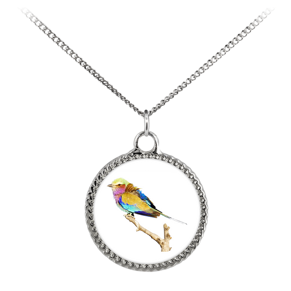 Lilac-breasted Roller Necklace Deco Coin