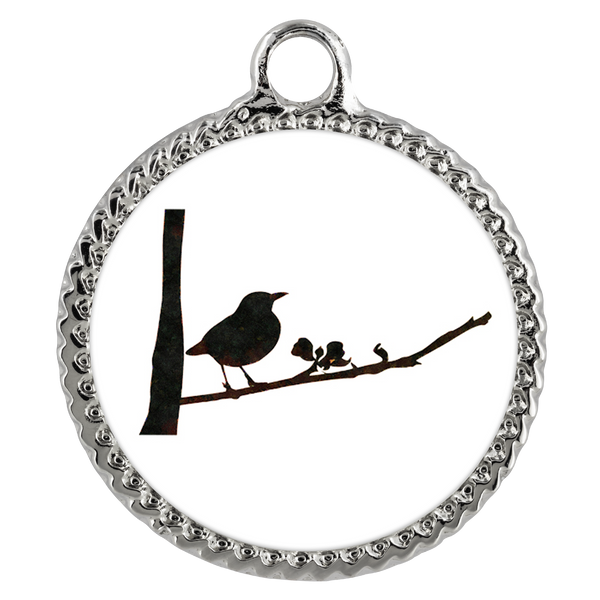 Black Bird Necklace Deco Coin