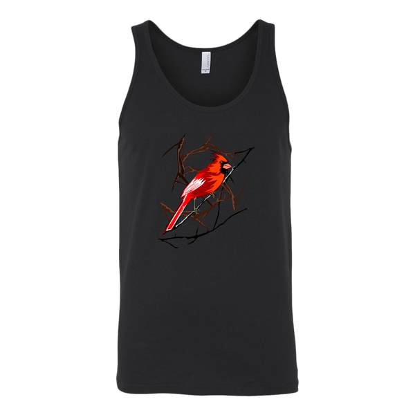 Northern Cardinal Bird Canvas Unisex Tank