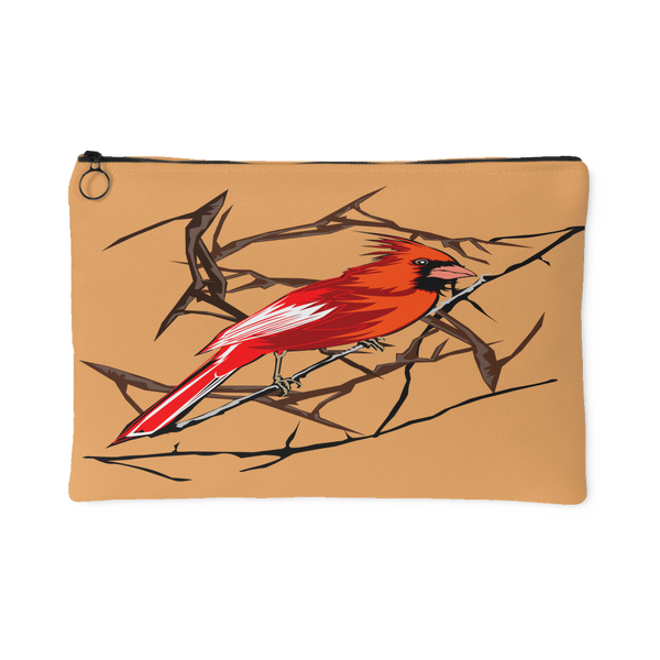 Northern Cardinal Bird Small Accessory Pouch