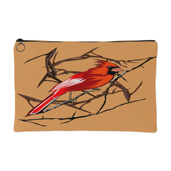 Northern Cardinal Bird Small Accessory Pouch