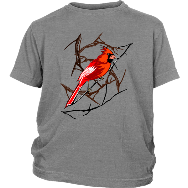 Northern Cardinal Bird District Youth Shirt