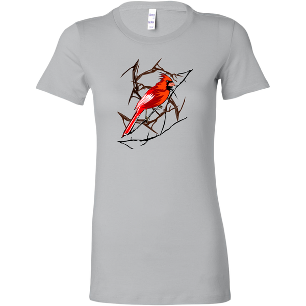 Northern Cardinal Bird Bella Women's Shirt