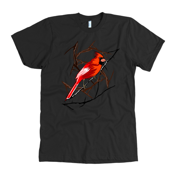 Northern Cardinal Bird American Apparel Mens