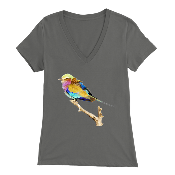 Lilac-breasted Roller Bella Womens V-Neck