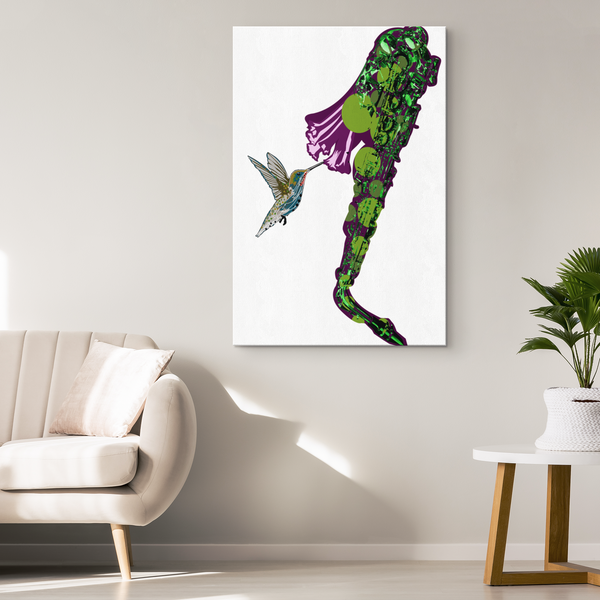 Hummingbird Rectangle Canvas Wrap