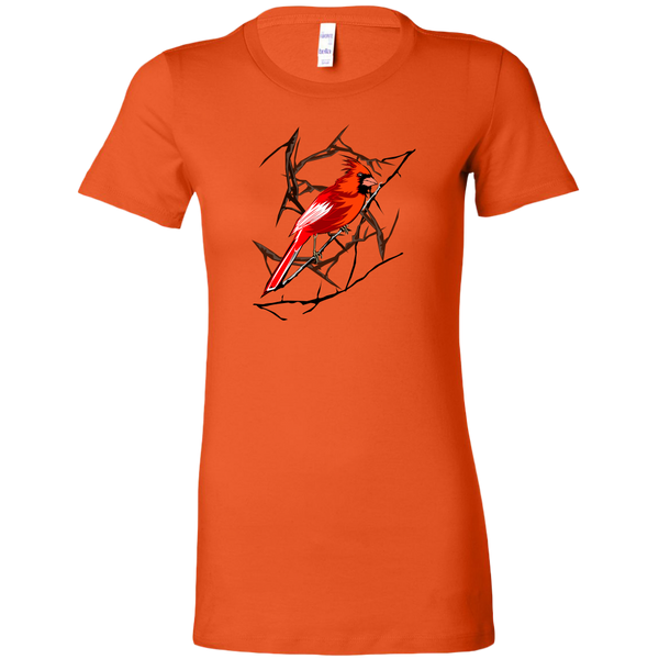 Northern Cardinal Bird Bella Women's Shirt