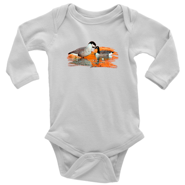 Goose Long Sleeve Baby Bodysuit