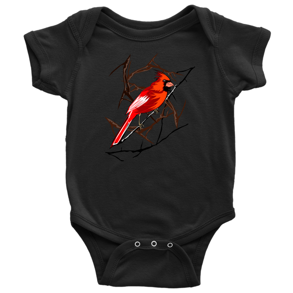 Northern Cardinal Bird Baby Bodysuit