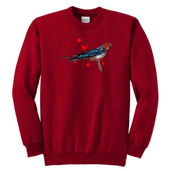 Lesser Striped Swallow Youth Crewneck Sweatshirt