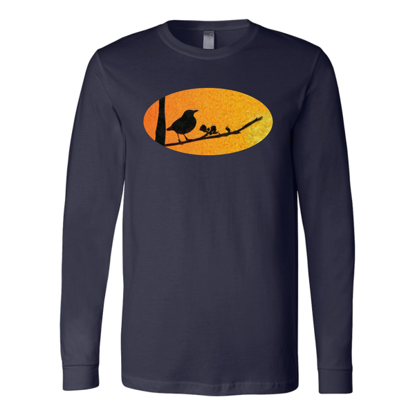 Black Bird Canvas Long Sleeve Shirt