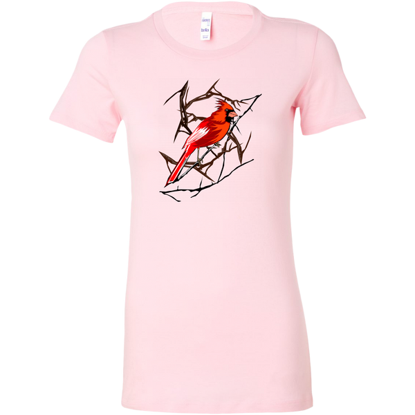 Northern Cardinal Bird Bella Women's Shirt