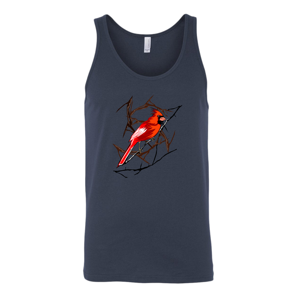 Northern Cardinal Bird Canvas Unisex Tank