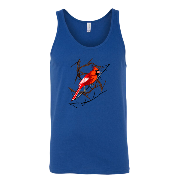 Northern Cardinal Bird Canvas Unisex Tank