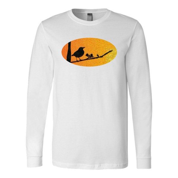 Black Bird Canvas Long Sleeve Shirt