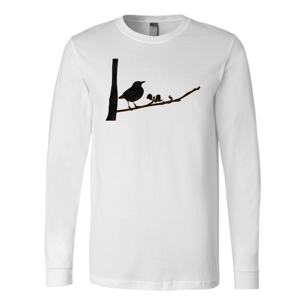 Black Bird Canvas Long Sleeve Shirt