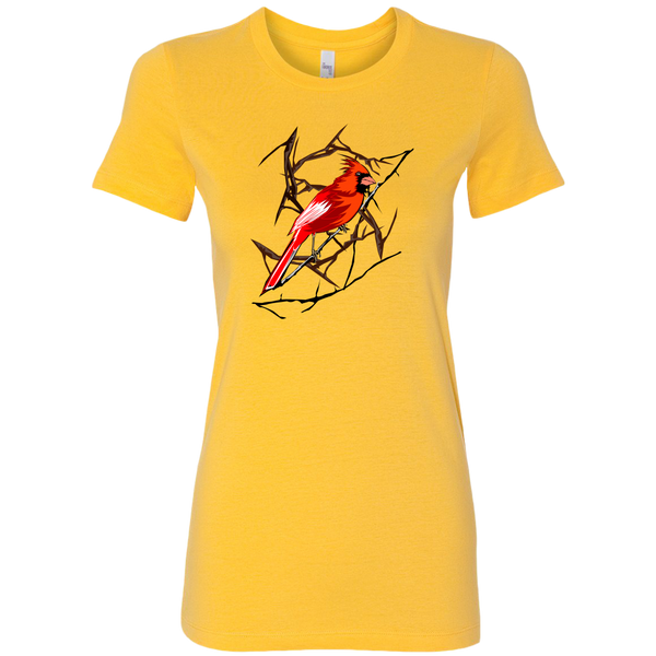 Northern Cardinal Bird Bella Women's Shirt