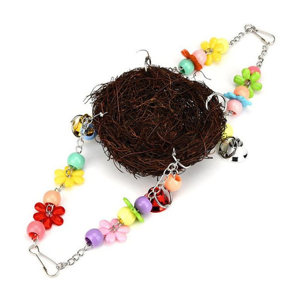 Color Jewelry Pet Parrot Bird Nest Hammock Swing