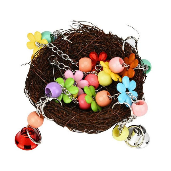 Color Jewelry Pet Parrot Bird Nest Hammock Swing
