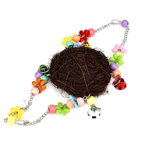 Color Jewelry Pet Parrot Bird Nest Hammock Swing