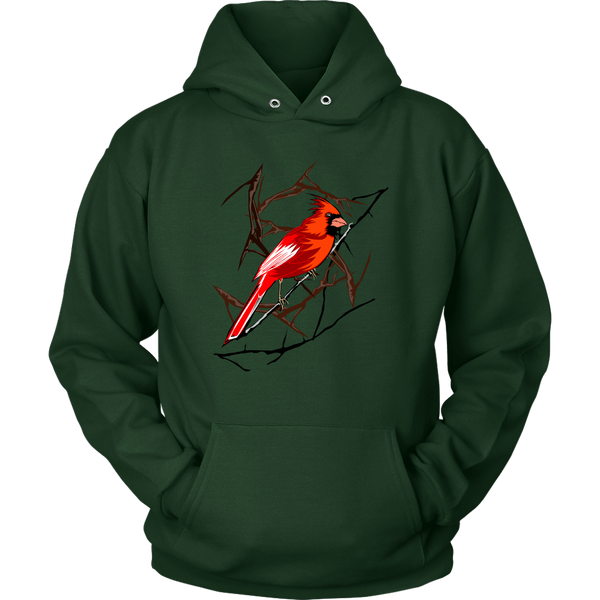 Northern Cardinal Bird Unisex Hoodie