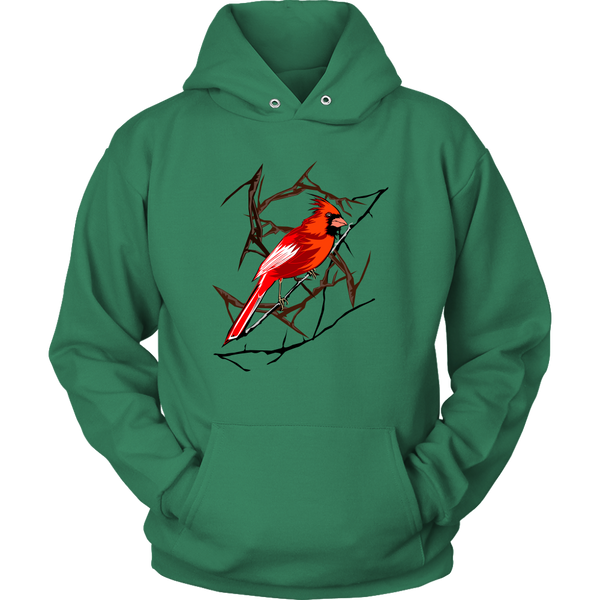 Northern Cardinal Bird Unisex Hoodie