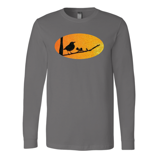 Black Bird Canvas Long Sleeve Shirt