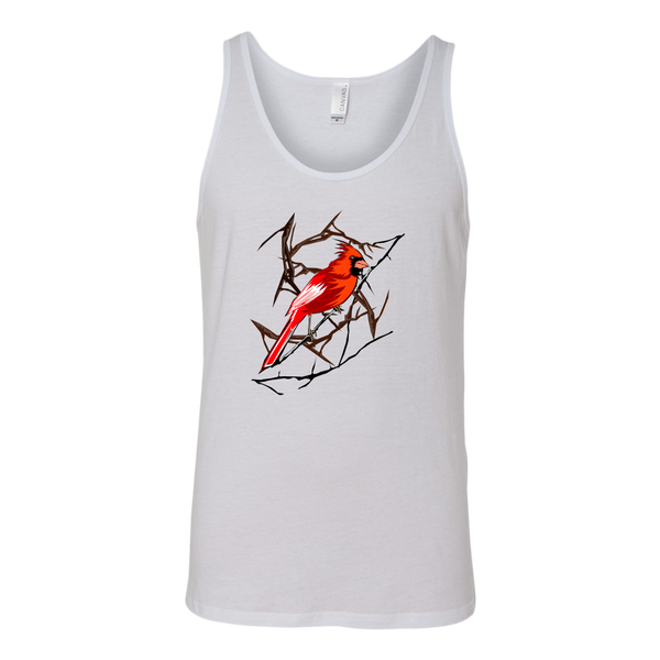Northern Cardinal Bird Canvas Unisex Tank