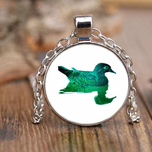 Duck Necklace Antique Brass