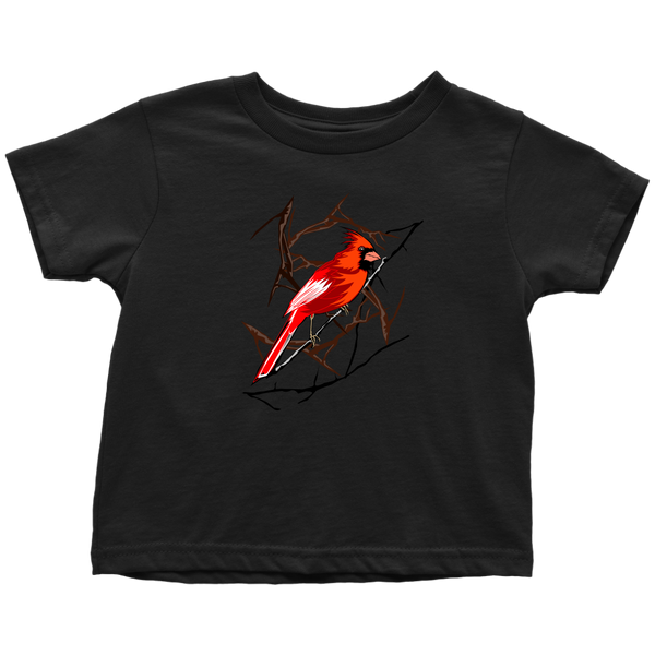 Northern Cardinal Bird Toddler T-Shirt