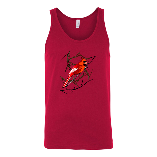Northern Cardinal Bird Canvas Unisex Tank