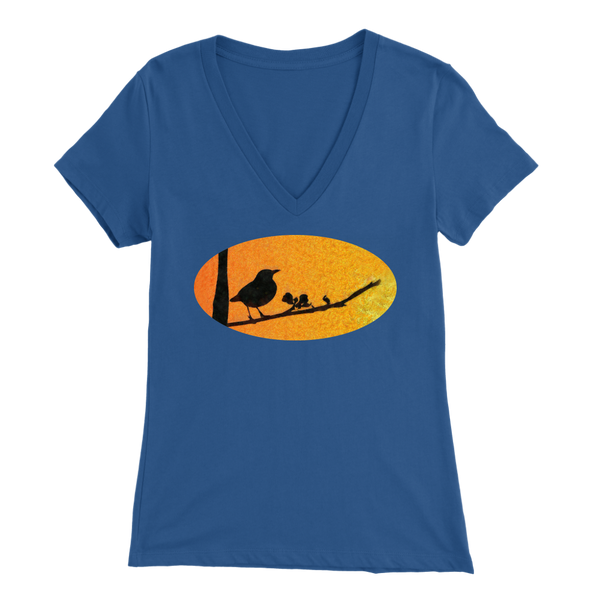 Black Bird Bella Womens V-Neck