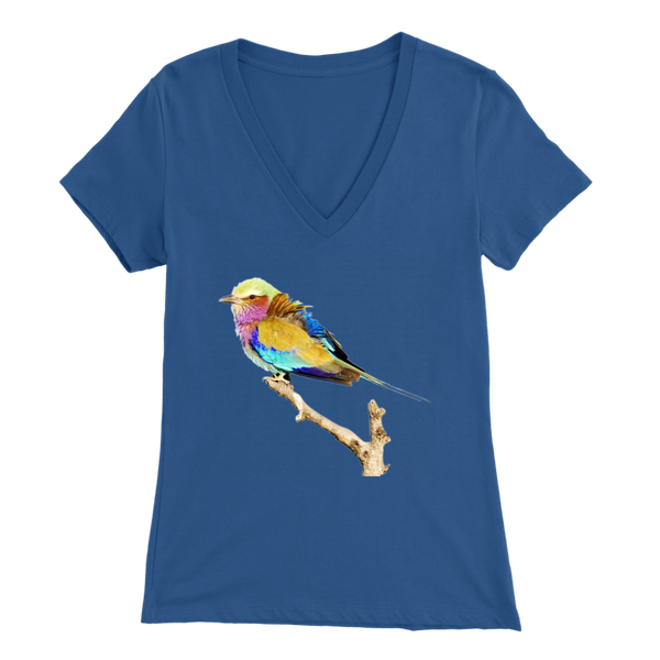 Lilac-breasted Roller Bella Womens V-Neck