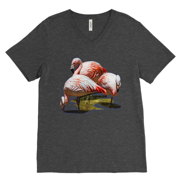 Flamingo Canvas Mens V-Neck