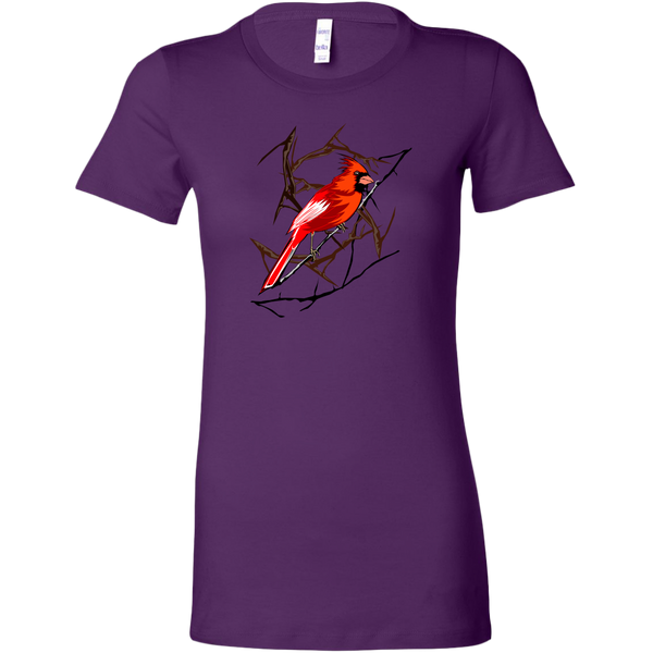Northern Cardinal Bird Bella Women's Shirt