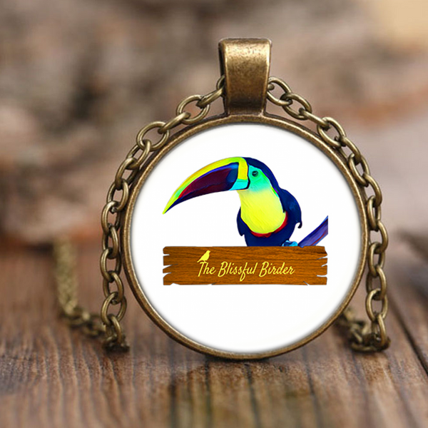 Toucan Necklace Antique Brass